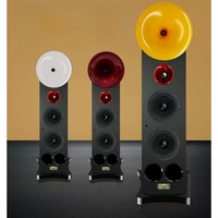 KYYSLB Enceinte Hi-Fi Audiophile de Sol 12 Pouces avec Amplificateur, Trois Voies, Double Basse, Haut de Gamme