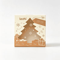 Caja de Regalo Navideña Portátil, Creativa, Reutilizable y Autoensamblable para Niños, Cajas de Papel Ecológicas Plegables para Dulces
