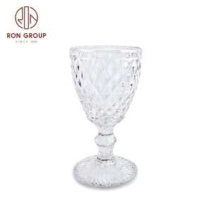 Calici da Vino Vintage in Cristallo Colorato Ambrato con Stelo Spesso, 300ml, Lussuosi, OEM, per Matrimoni, Banchetti e Hotel - Product Image 2