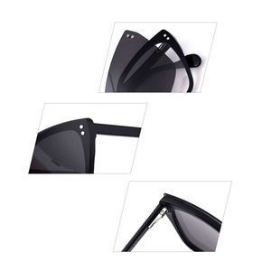 Gọng Kính Quang Học Đọc Sách Acetate 2 Trong <span class=keywords><strong>1</strong></span> Với Tròng Kính TAC Từ Tính Kính Râm Kẹp Phân Cực Cho Cả Nam Và Nữ - Product Image 4