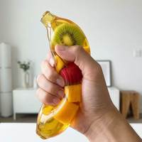 Jouet Squishy en Forme de Banane en Maltose à Rebond Lent, Jouet Sensoriel Anti-Stress en TPR pour Enfants et Adultes