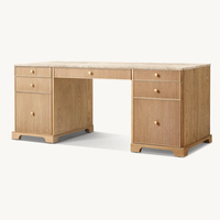Escritorio de Computadora Ejecutivo de Madera con Cajones, Moderno y Sencillo, para Sala de Estar o Estudio