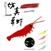 Vente en gros d'usine : Leurre lumineux universel pour crevettes, eau douce et eau salée, 3,3 cm, 50 pièces par lot