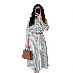 Elegant Hand Block Printed Linen Knee-Length Floral Print Breathable Eco-Friendly Loose Fit <b>Dress</b> for Women Daily Wear - Product Image 2