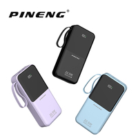 PINENG PN710PD 10000mAh Power Bank 22.5W PD QC Pengisian Cepat Kabel Terintegrasi Layar Digital