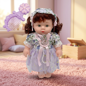 Muñeca de Moda de 10 Pulgadas de PVC con Vestido, Espejo y Peine, Juguete para Niñas, Regalo de Cumpleaños, Recuerdo de Fiesta - Product Image 1