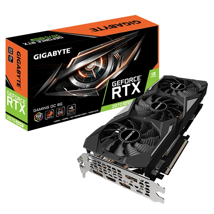 GIGABYTE GeForce RTX 2070 SUPER GAMING OC 8G Used Graphics Card with 8GB GDDR6 256-bit memory interface 14000 MHz Memory Clock
