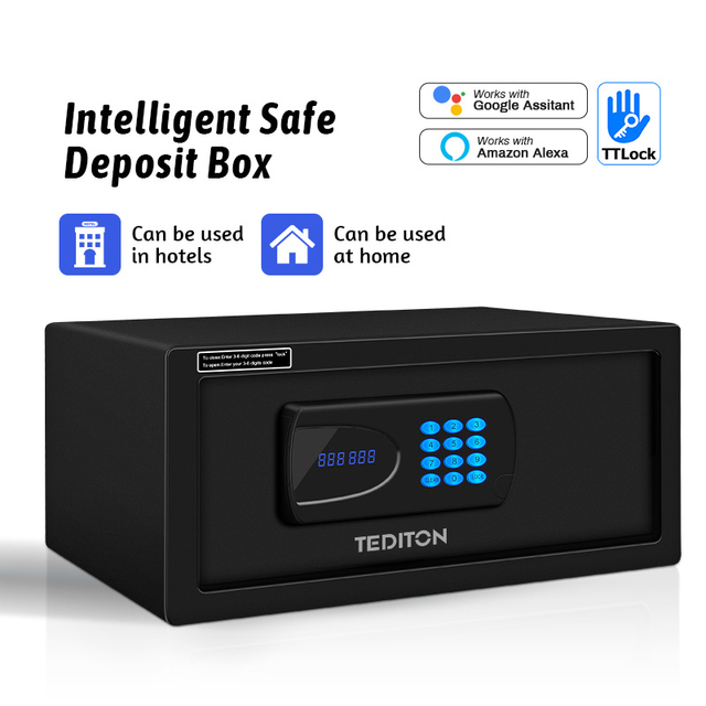 Vault Digital Aluminum Alloy Hotel Bank Safe Deposit Security Box Safe Lock Smart Lock Mailbox