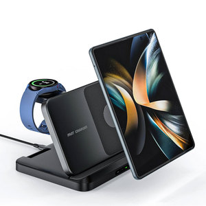 2024 caricabatterie Wireless pieghevole tre in uno tutti i modelli Sam-sung <span class=keywords><strong>Galaxy</strong></span> Z Fold/Flip compatibili con Smart PC orologi telefoni cellulari - Product Image 4