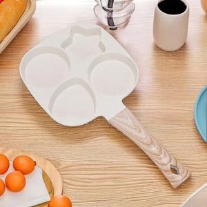 กระทะหินไมแฟนแบบสี่หลุม ไม่ติดกระทะ รูปทรงสี่เหลี่ยมผืนผ้า สำหรับทำอาหารเช้าและไข่เบอร์เกอร์ - Product Image 1