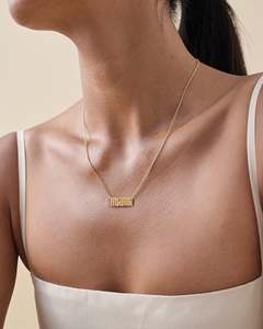 Colliers Mama : Collier fin pour maman, cadeaux personnalisés <span class=keywords><strong>en</strong></span> gros, collier plaqué <span class=keywords><strong>or</strong></span> anti-ternissement, minimaliste, haute qualité - Product Image 2