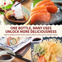 200ml Saus Celup Sashimi Gaya Jepang, Kecap Asin Manis untuk Salmon Sashimi, Sushi, Hot Pot & Penggunaan Restoran, Kemasan Botol