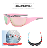 Nouveau design 5501 éponge Triple renforcé de haute qualité cyclisme coupe-vent lunettes de soleil de sport