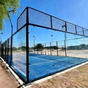 Terrain <span class=keywords><strong>de</strong></span> padel panoramique 10x20m en verre trempé, fournisseur direct d'usine - Product Image 1