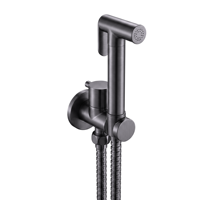 Ensemble de pulvérisateur de bidet Shattaf en laiton gris anthracite, couleur personnalisable, avec robinet d'angle, douchette WC, douche musulmane, emballage personnalisé, OEM