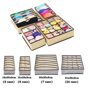 Thuis Opvouwbare Non Woven Kartonnen Kast Lade Beha Ondergoed <span class=keywords><strong>Organizer</strong></span> Met Divider - Product Image 2