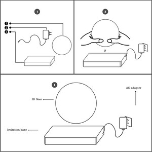 Đèn mặt trăng bay lơ lửng giá nhà máy HCNT, đèn ngủ sáng tạo và độc đáo, quà tặng trang trí nhà cửa, đèn bàn - Product Image 6