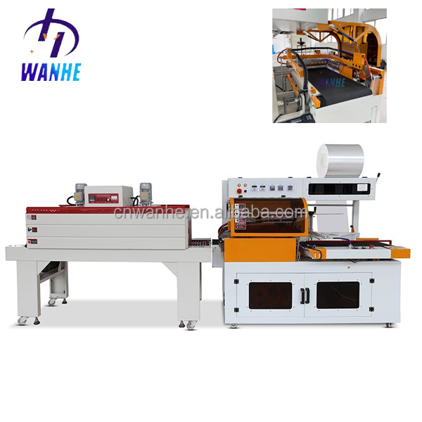 Automatic Phone Cosmetics Carton Case Box Heat Wrapping Packaging Machine L Bar Sealer And Shrink Tunnel
