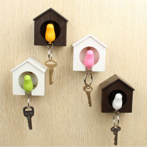 <span class=keywords><strong>Porte</strong></span>-clés organisateur en forme de nichoir à oiseaux avec sifflet, <span class=keywords><strong>porte</strong></span>-clés moineau - Product Image 4