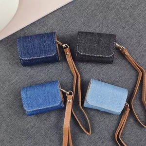 Denim AirPods Case with Fabric+PU Leather, Lanyard Anti-scratch & Anti-lost - Product Image 1