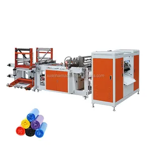 Máquina de fabricación de bolsas de basura completamente automática, doble línea, 520/720-AR, alta calidad