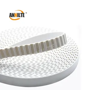 Annilte White PU L Type Open Belt 20/25/30mm Width 9.525mm Pitch 2M 2 Meters Length Synchronous Opened Transmission Timing Belts