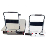Plataforma Elevadora de Tijera Manual Hidráulica de Cuatro Ruedas para la Industria de la Construcción, Carretilla Elevadora de Acero, Plataforma de Almacenamiento