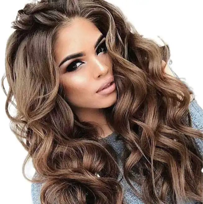Best Quality Synthetic Wigs Hair Low Price Wholesale Curly Hair Products  Big Wave Mix Brown Long Wig Hair Vendor - Buy Best Quality Synthetic Wigs  Hair Low Price Wholesale Curly Hair Products