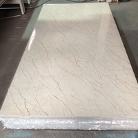 Feuille de marbre en PVC à revêtement UV haute brillance pour panneau mural intérieur