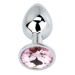 Juego de joyería de piedras redondas, gemas de cristal, Metal, tapón <span class=keywords><strong>Anal</strong></span>, juguete sexual, tienda al por mayor, tamaño S/M/L - Product Image 1