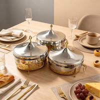 Ensemble de chauffe-plats isothermes de luxe JIN PENG, beige, 2L-3L, boîte à lunch en acier inoxydable, 3 pièces pour la maison