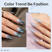 Platinum Glitter Gel Vernis À Ongles 15ml Scintillant Brillant Argent Gel Soak Off LED Nail Art Gel pour DIY Manucure Salon Cadeau De Noël
