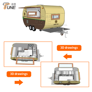 Meilleure promotion : Chariot de vente alimentaire mobile en stock, camion de restauration rapide, remorque à donuts, <span class=keywords><strong>prix</strong></span> réduit, expédition depuis la Chine - Product Image 3
