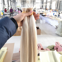 Lots de Cheveux Naturels de Qualité Supérieure d'Usine 100 % Alignés dans la Cuticule Cheveux Humains Russes Blonds Remy Vendeurs d'Extensions Slaves en Vrac