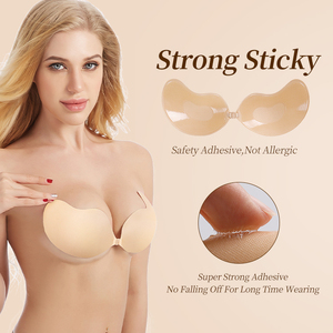 Sujetador Adhesivo Invisible de Silicona Reutilizable e Impermeable de Tercera Generación, sin Tirantes, con Efecto Push-Up para <span class=keywords><strong>Mujer</strong></span> - Product Image 5