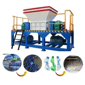 High Quality Automatic Plastic PP PE Bottle Waste Recycling Double Shaft Shredder Machine