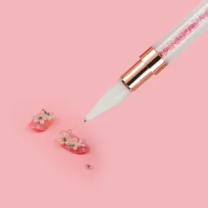 Vente chaude multi couleur or rose poignée en aluminium cire pointillage outil nail art outils
