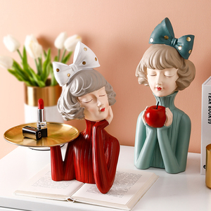Statue de fille 3D, figurine miniature, sculpture nordique moderne, décoration de <span class=keywords><strong>table</strong></span>, décoration de salon, décoration de chambre à coucher, décoration de bureau, décoration de la maison - Product Image 4