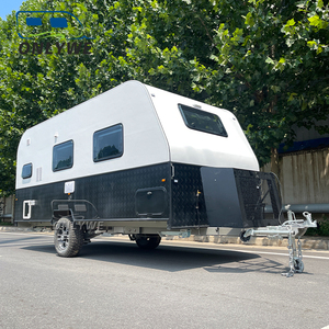 ONLYWE Camper Caravan <span class=keywords><strong>4X4</strong></span>, caravane tout-terrain, camping-car avec cuisine coulissante et système d'énergie solaire - Product Image 3