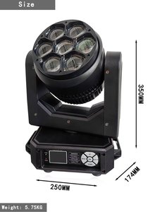Marslite 7*40W Mini Abeille Oeil Tête Mobile Lumière Rgbw 4In1 <span class=keywords><strong>Lyre</strong></span> faisceau Zoom <span class=keywords><strong>Led</strong></span> Lavage Têtes Mobiles 7x40 événement Dj Stage Light - Product Image 4