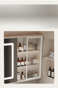 Meuble de salle de bain en chêne avec lavabo intégré en céramique, simple et intelligent - Product Image 6