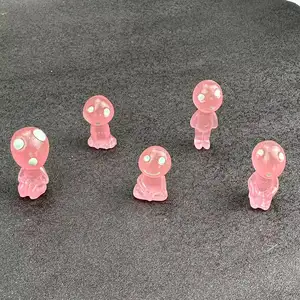 Lanskap mikro klasik, kartun, alien, putri hantu, bersinar dalam gelap, resin, bersinar dalam gelap