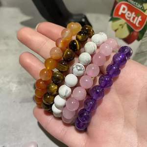 สร้อยข้อมือหินแท้ธรรมชาติ 4/6/8 มม. สำหรับบำบัดพลังงานเรกิ สไตล์โบฮีเมียน เหมาะสำหรับคู่รัก ทั้งผู้ชายและผู้หญิง - Product Image 2