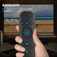 Souris aérienne G60S Pro BT avec télécommande vocale et clavier, sans fil 2.4G et BT 5.0, rétroéclairée, gyroscope 6 axes pour Android TV Box, PC