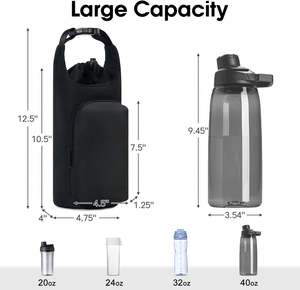 Sac de transport isotherme pour gourde 32oz 40oz avec poche pour téléphone et bandoulière réglable - Product Image 2