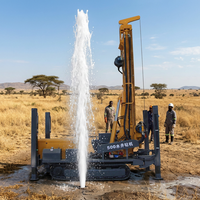 Foreuse hydraulique sur chenilles pour puits d'eau, profondeurs 200m, 350m, 500m, 1000m, modèle le plus vendu