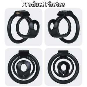 Male Erotic SM Resin Chastity Cage Compatible with Catheters <b>18</b>+ Penis Cage for Male Chastity Restraint BDSM Accessory - Product Image 6
