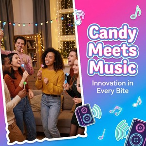 En popüler Tastysound lolipop oyuncak tatlı müzik lolipop şeker oyuncak ses ses eğlenceli şeker oyuncak müzik kemik iletim lolipop - Product Image 5