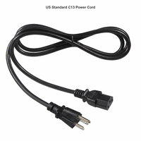 Câble d'alimentation à 3 broches NEMA 5-15P vers IEC C13 18AWG 10A 125V CA pour PC de bureau, moniteur, serveur, alimentation OEM personnalisée