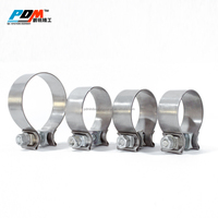 Colliers de serrage en acier inoxydable de type O de 3,0 pouces résistants à la corrosion, personnalisés OEM, pour échappement, colliers de serrage de tuyau, colliers de serrage à anneau O, simples